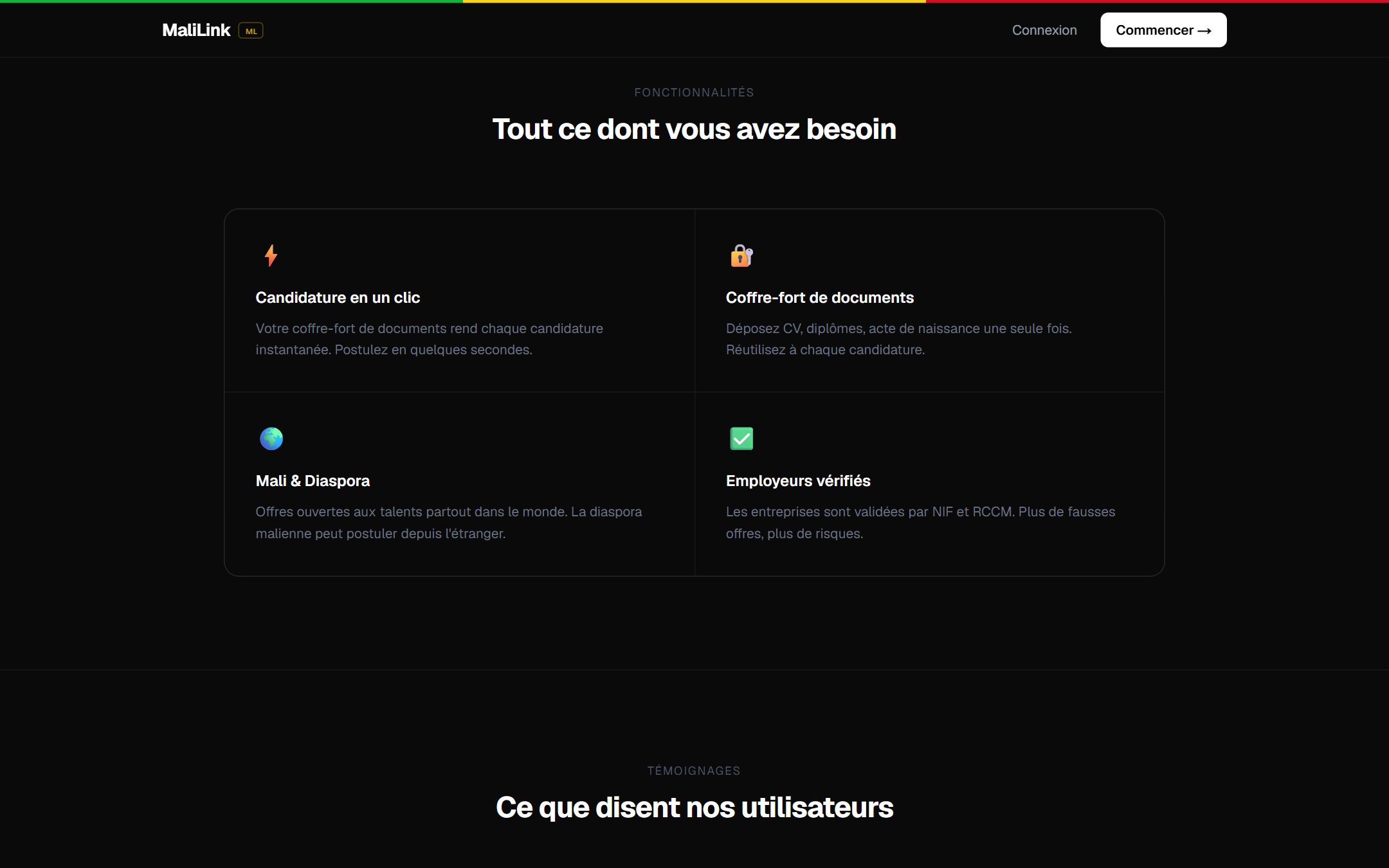 Coffre-fort, diaspora et employeurs vérifiés